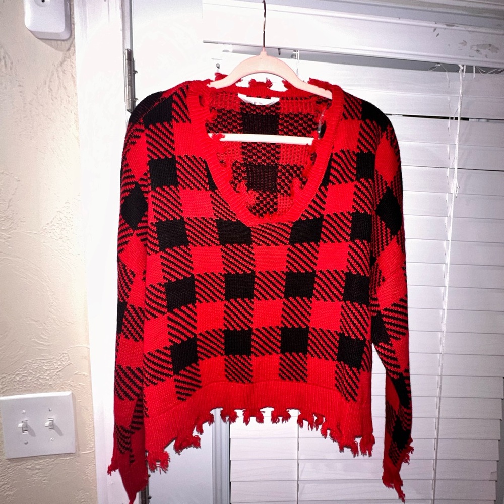 Checkered sweater